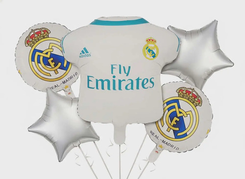 Set 5 Globos Champions Futbol Fiesta Tematica Barcelona