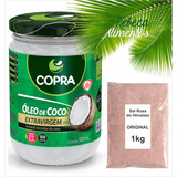 Óleo De Coco Extra Virgem 500ml - Copra + 1kg Sal Himalaia