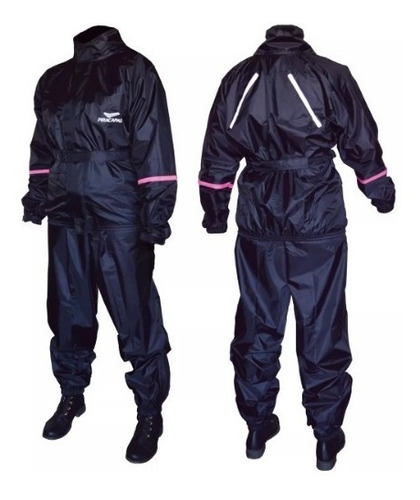 Conjunto Capa Chuva Feminina Moto Motoqueiro Nylon P