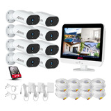 Dvr Kit De 8 Cámaras De Seguridad Videovigilancia 2mp