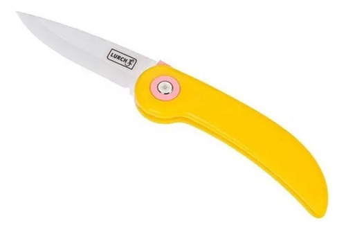 Cuchillo Navaja Retráctil De Picnic De Cerámica Lurch Aleman Color Amarillo