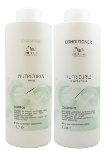 Wella Professional Nutricurls Kit Shampoo 1l + Cond 1l