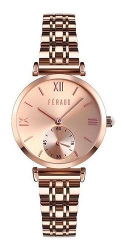 Reloj Feraud Paris Mujer Acero Todo Rose Moderno F5559 Lrg