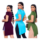 Kit 3 Pçs Blusa Mullet Vest Legging Tapa Bumbum Long Line