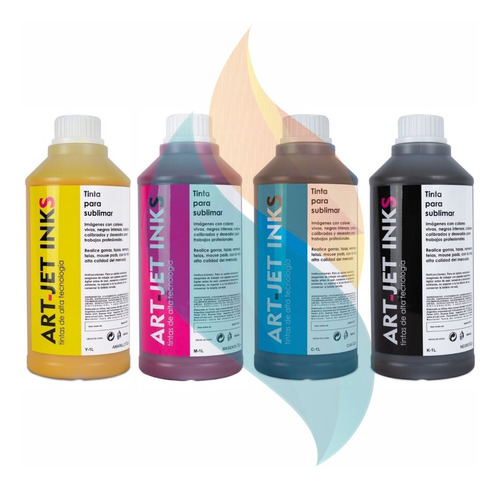 Tinta Sublimación Artjet Combo X4 Colores 1litro Profesional