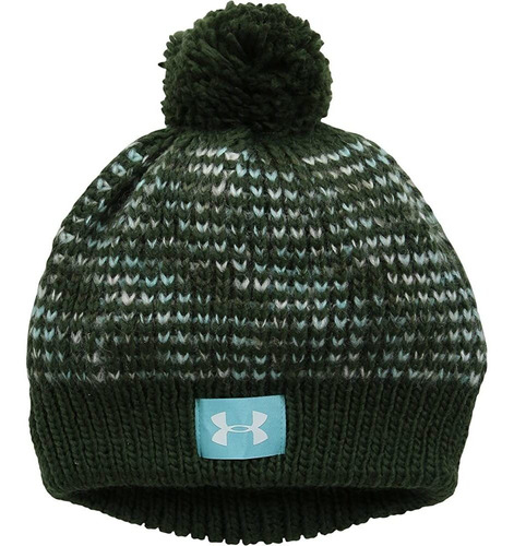 Under Armour Girls' Speckle Beanie, Downtown Green (330)/whi