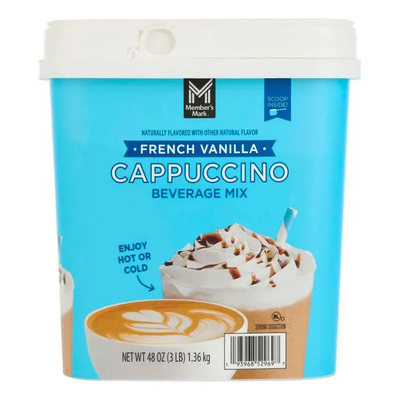 Mezcla Cafe Cappuccino Members Mark French Vanilla 1.36kg