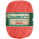 Barbante Barroco Maxcolor 6 Fios 200gr Linha Crochê Colorida Cor Coral Vivo-4004