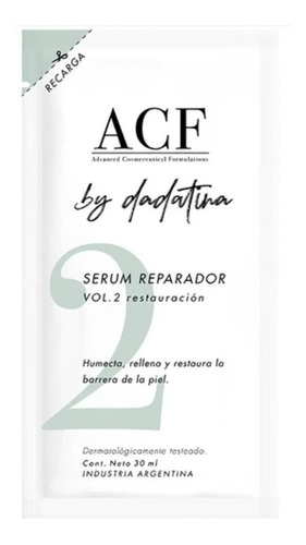 Acf By Dadatina Serum Reparador Vol2 Regenerador Refill 30ml