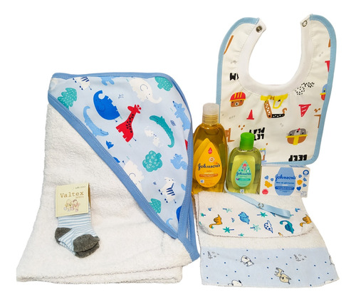 Kit De Baño Bebe - Toalla - 8 Productos Ideales Para Baño