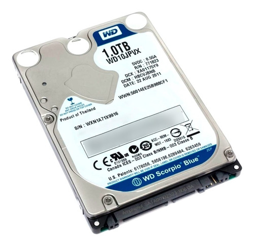 Disco Duro Western Digital Azul 1tb Sata 2.5 Usado