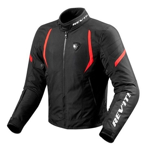 Campera Moto Revit Jupiter 2 Negro + Rojo Cordura Bamp Group