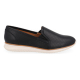 Zapato Confort Casual Vazza Negro Transpirable Para Mujer