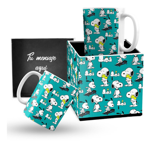 Taza Snoopy Regalos Para Navidad Hombres Con Caja De Madera