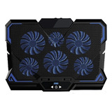 Ventilador Notebook Gamer Reptilex De 6 Aspas Pro Rx0025 Color Negro