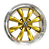 Rines 15x6.5 Barrenacion 4/130 Para Vocho Vw Logo Gold