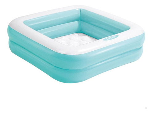 Piscina Inflável Infantil Soft Intex C/ Fundo Acolchoado 57l Cor Azul-turquesa