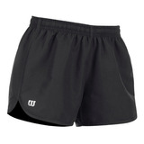 Short Wilson Negro Dama Mujer Gym Deporte Original Elegante