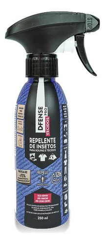D-fense Pro Repelente Spray Para Roupas Tecidos 250ml Haxea