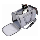 Soku Mochila Viaje Perro Gato Grande Antirasguños Premium Color Gris