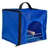 Bolsa Transporte Calopsitas Pet Aves Viagem Passeio Azul