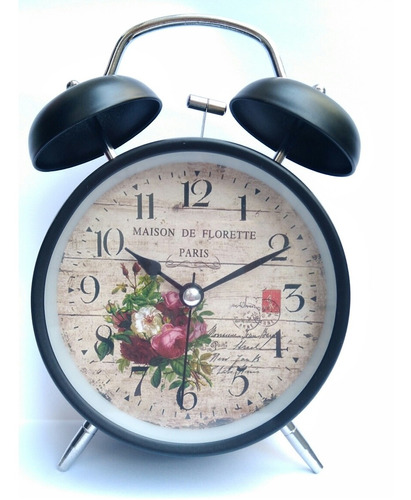 Reloj Despertador A Campanilla Retro Shabby Chic O Vintage