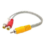 Cable Adaptador Audio Sonido Mono 2x1 Rca Plug Jack