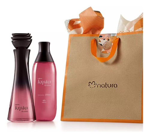 Presente Natura Perfume Kriska Drama Body Colônia Feminina Dia Das Mães Kit Fragrância Feminina Para Mulher Lançamento Promoção