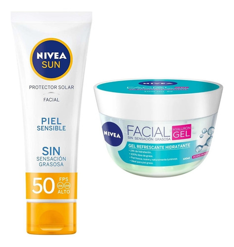 Protector Solar Piel Sencible Mixta Y Gel Hidratante Nivea