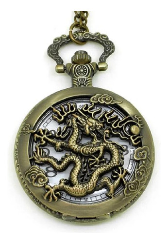 Reloj Bolsillo Vintage Gran Dragon Quartz Al18