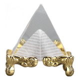 Pirámide Tallada En Cristal Para Meditación Con Prisma Piram