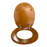 Tapa Asiento Tabla Inodoro Cedro Lustrado Herraje Inoxidabl