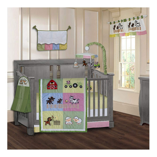 Babyfad Barnyard - Juego De Ropa De Cama Para Cuna De Bebé,