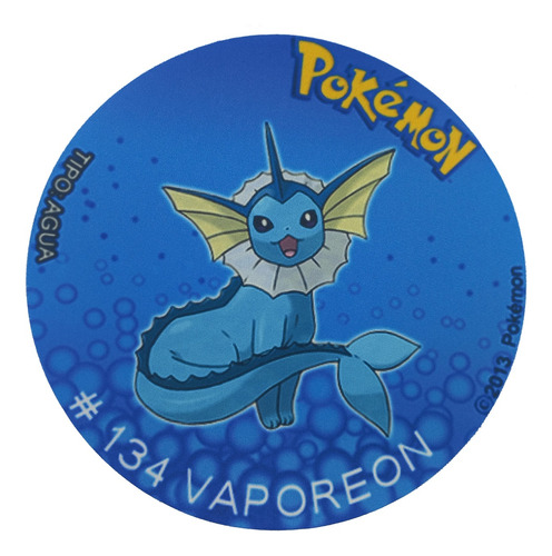 Mousepad De Tazo Pokemon De Modelo #134 Vaporeon