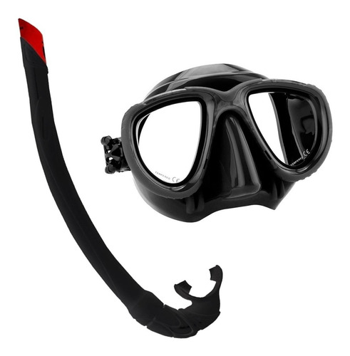 Kit Pesca Caça Sub Máscara Seal + Snorkel Cobra Pro