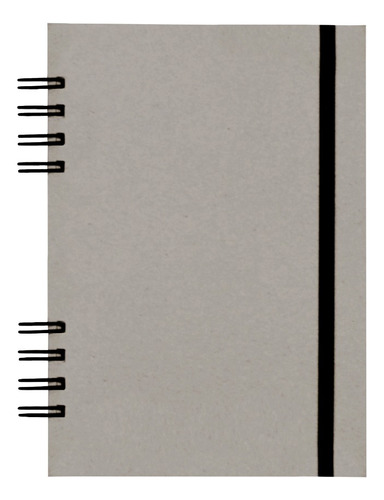 Cuaderno 180 Hojas Ecológico Gris A5 (15x21) Anillado C/elas