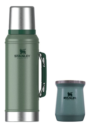 Set Mate + Termo Stanley 950ml - Verde - Originales Caja