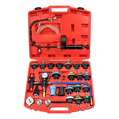 Kit Probador De Fugas Presión Radiador Con Kit Purga 28 Pcs | Envío gratis