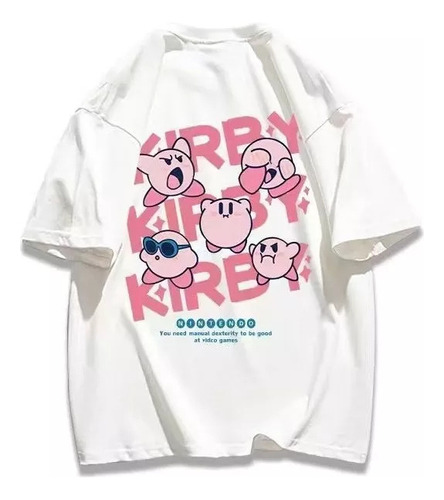 Camiseta De Manga Corta Con Estampado Casual De Corte Kirby
