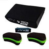 Kit Capa Protetora Antipoeira Xbox Serie S Console + 2 Case