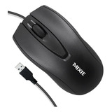 Mouse Optico Usb 3d Mixie M01 Ergonomico 1200 Dpi Laptop Pc Color Negro