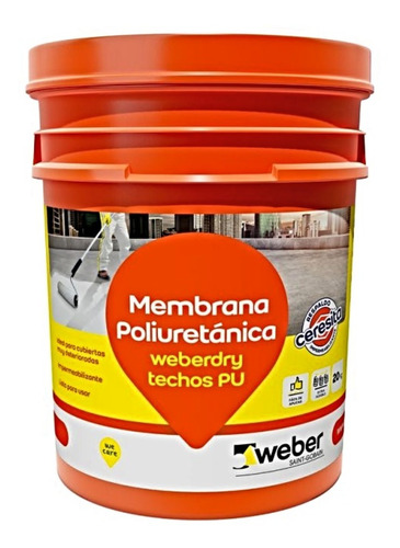 Weber Weberdry Techos Pu Membrana Liquida Poliuretano  X 20kg Color Teja