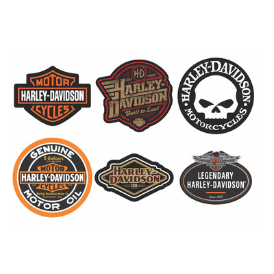 Harley Davidson 6 Sticker Calcomanía Para Moto Auto Cajuela
