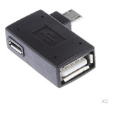 Mini Adaptador Usb Micro Usb 2.0 Otg Host Con Ángulo De 90 G