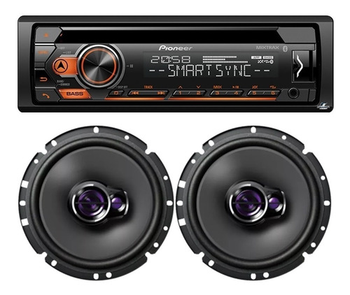 Toca Cd Pioneer Deh-s4280bt Bluetooth + Falante 6 Todos Fiat