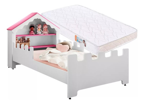 Conjunto Mini Cama E Colchão Magia Infantil Quarto Menina