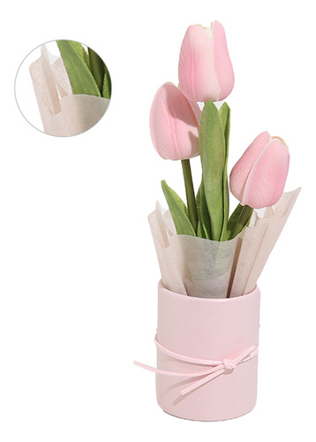 Ramo De Tulipanes Hecho A Mano Con Flores Artificiales Con U