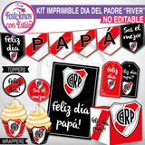 Kit Imprimible Día Del Padre River Plate