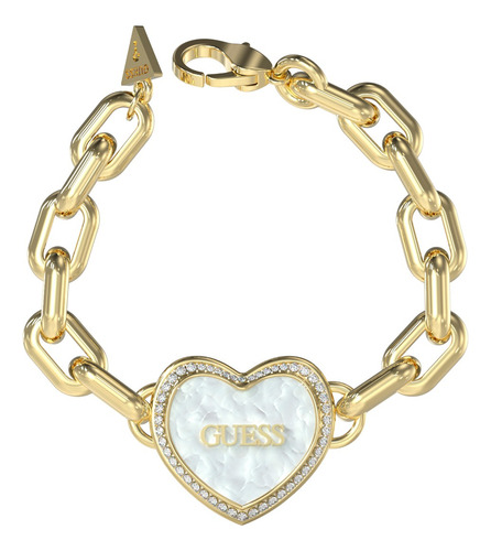 Pulsera Corazón Dorada Mujer Guess Original