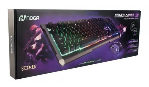 Kit Teclado Mouse Gamer Pc Combo Retroiluminado Led Noga 089